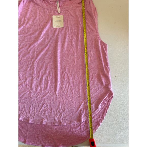 Fabletics NWT Dry Flex Tunic Pink Sunset Heather Tank Sz L - Picture 5 of 6